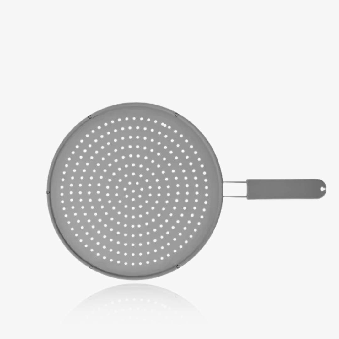 Silicone Splatter Screen with Heat-Resistant Handle
